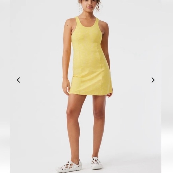 Outdoor Voices Tennis Dress Athletic Flow Circle Spring Fling Yellow Small - Picture 11 of 11